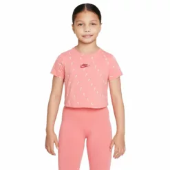 Tricou NIKE pentru copii G NSW TEE CROP SWOOSHFETTI - DO1332603-Imbracaminte-Tricouri