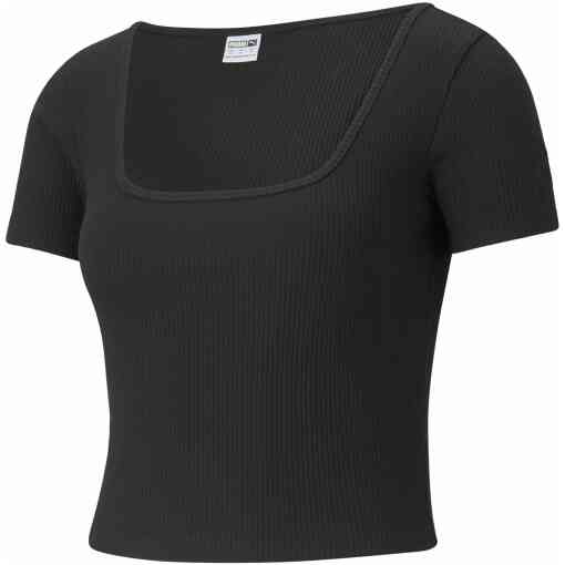 Tricou PUMA pentru femei CLASSICS RIBBED FITTED TEE - 53161101-Imbracaminte-Tricouri