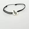Bratara Cheia Sol - Argint 925 - Snur negru matase vegetala