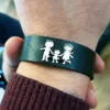 Bratara Familia Mea - pentru barbat - 3 membri - Argint 925 si Piele lata-Pentru cei dragi-Personalizate >> Ocazie >> Familia mea