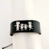 Bratara Familia Mea - pentru barbat - 4 membri - Argint 925 si Piele lata-Familia mea-Personalizate >> Ocazie >> Familia mea