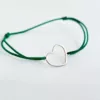 Bratara Forma Inimii - Argint 925 - snur reglabil diverse culori-Bratari Argint-Personalizate >> Ocazie >> Pentru cei dragi
