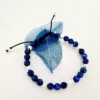 Bratara Intelepciune - Pietre Lapis Lazuli - Bilute din Argint 925 - Snur negru rezistent si reglabil-Bratari pietre semipretioase-Personalizate >> Ocazie >> Bijuterii motivationale