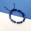 Bratara Intelepciune - Pietre Lapis Lazuli - Bilute din Aur 14K - Snur negru rezistent si reglabil-Bratari pietre semipretioase-Personalizate >> Ocazie >> Bijuterii motivationale