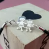Bratara Unisex cu membrii Familiei - fetita si baiat - Argint 925