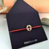 Bratara banut - Cruce decupata - Aur Galben 14K - snur reglabil-Bratari Aur-Aur >> Aur 14K >> Bratari din Aur Personalizate