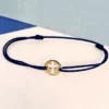 Bratara banut - Cruce decupata - Aur Galben 9K - snur reglabil-Aur 9K-Personalizate >> Ocazie >> Pentru cei dragi
