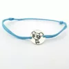 Bratara personalizata - Banut 12mm - Bubbles - Fetitele Powerpuff - Argint 925 - snur reglabil albastru-Bratari Argint-Argint >> Bratari personalizate