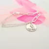 Bratara personalizata - Kindness - Pandantive banut de 15 mm - Combinație lant cu zale dreptunghiulare cu lant subtire - Argint 925-Bratari Argint-Personalizate >> Ocazie >> Bijuterii motivationale