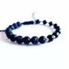 Bratara pietre semipretioase - Lava&Onix si 10 bilute de 3 mm din Aur 14K - Snur negru rezistent si reglabil-Bratari pietre semipretioase-Personalizate >> Ocazie >> Bijuterii motivationale