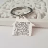 Breloc Casuta personalizat cu QR code - Argint 925