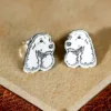 Cercei Cocker Spaniel - Argint 925 - inchidere surub-Iubitori de animale-Toate >> Argint 925 >> Cercei Argint