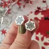 Cercei Craciun - Model Hexagon - Fulg de zapada - Argint 925 - inchidere surub-Cercei Craciun-Toate >> Argint 925 >> Cercei Argint