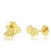 Cercei copii/bebe - Model broasca testoasa - Aur Galben 14K - Inchizatoare sigura si confortabila cu filet-Cercei din Aur Bebe/Copii-Toate >> Aur 14k >> Cercei Aur
