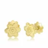 Cercei copii/bebe - Model floare - Aur Galben 14K - Inchizatoare sigura si confortabila cu filet-Cercei din Aur Bebe/Copii-Toate >> Aur 14k >> Cercei Aur