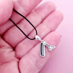 Charm foarfeca si pieptene - Argint 925-Bijuterii tematice profesii-Personalizate >> Ocazie >> Bijuterii tematice profesii