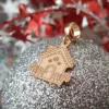 Charm personalizat Craciun - Casa de turta dulce - Argint 925 placat cu Aur roz 18K-Charm-uri Craciun-Ocazii >> Craciun >> Charm-uri Craciun >> Promoții