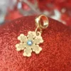 Charm personalizat Craciun - Fulg de zapada - Argint 925 placat cu Aur galben 18K - cristal Swarovski-Charm-uri Craciun-Ocazii >> Craciun >> Charm-uri Craciun >> Promoții