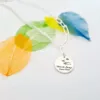 Colier personalizat - Kindness - Pandantive banut de 18 mm - Combinație lant cu zale dreptunghiulare cu lant subtire - Argint 925-Lantisoare Argint-Personalizate >> Ocazie >> Bijuterii motivationale