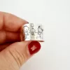 Inel personalizat - 3 copii - Model lat - Argint 925 - Cristal Swarovski-Inele personalizate-Personalizate >> Ocazie >> Familia mea