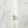 Inel personalizat - Mama si fiu - model lat - Argint 925 - Cristal Swarovski-Inele Argint-Personalizate >> Ocazie >> Pentru cei dragi