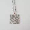 Lant barbatesc cu pandantiv patrat - personalizat cu QR code - Argint 925-Bijuterii cu QR code-Argint >> Lantisoare personalizate >> Promoții