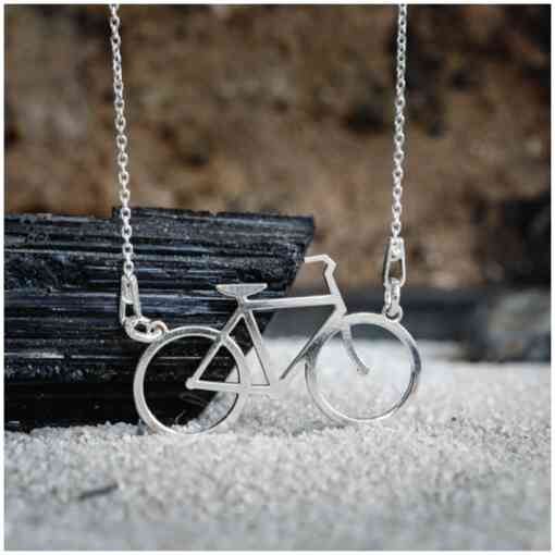 Lantisor Bicicleta - Argint 925-Bijuterii tematice sport-Personalizate >> Ocazie >> Bijuterii tematice sport