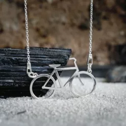 Lantisor Bicicleta - Argint 925-Bijuterii tematice sport-Personalizate >> Ocazie >> Bijuterii tematice sport