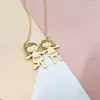 Lantisor Familie - 2 Membri - Argint 925 placat cu Aur 18K-Familia mea-Personalizate >> Ocazie >> Familia mea