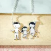 Lantisor Familie - 3 Membri - Argint 925-Familia mea-Personalizate >> Ocazie >> Familia mea