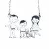 Lantisor Familie - 4 Membri cu Westie Terrier - Argint 925-Familia mea-Personalizate >> Ocazie >> Familia mea