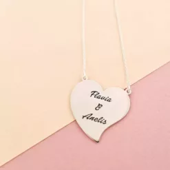 Lantisor Inima gravata - Argint 925-Pentru cei dragi-Personalizate >> Ocazie >> Pentru cei dragi