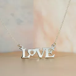Lantisor Love cu Labuta - Argint 925-Iubitori de animale-Personalizate >> Ocazie >> Iubitori de animale