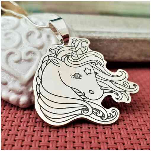 Lantisor Unicorn - Argint 925-Iubitori de animale-Personalizate >> Ocazie >> Iubitori de animale