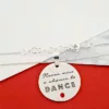 Lantisor cu pandant - Never miss a chance to dance - Argint 925 si cristal Swarovski-Bijuterii tematice pasiuni-Personalizate >> Ocazie >> Bijuterii tematice pasiuni