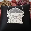 Lantisor cu pandantiv - Familie sub umbrela - Argint 925-Familia mea-Personalizate >> Ocazie >> Familia mea