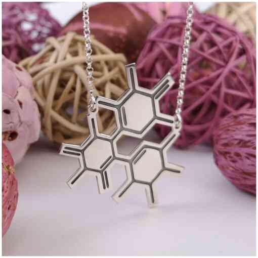 Lantisor cu pandantiv Molecule ADN - Argint 925-Lantisoare personalizate-Argint >> Lantisoare personalizate