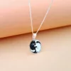 Lantisor cu pandantiv banut cu 2 pisici - Yin&Yang - Argint 925-Iubitori de animale-Personalizate >> Ocazie >> Iubitori de animale
