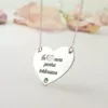 Lantisor personalizat - In inima mea pentru totdeuna - Argint 925 - cristal Swarovski-Lantisoare Argint-Argint >> Lantisoare personalizate