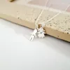 Lantisor personalizat - Pandantive siluete de copii gravate cu initiale - Argint 925-Lantisoare Argint-Personalizate >> Ocazie >> Pentru cei dragi
