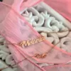 Lantisor personalizat cu nume - Font elegant - Argint 925 placat cu Aur Roz 18 K-Lantisoare Argint-Personalizate >> Ocazie >> Bijuterii cu nume