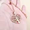 Lantisor premium - Inima Copacului - Pandantiv personalizat cu nume - Argint 925 placat cu Aur Roz 18K-Lantisoare Argint-Personalizate >> Ocazie >> Pentru cei dragi