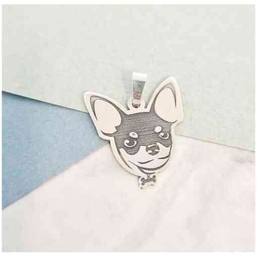Pandantiv Chihuahua - Argint 925-Iubitori de animale-Personalizate >> Ocazie >> Iubitori de animale
