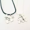 Set 2 lantisoare - Cuplu - Piese de puzzle personalizate - Argint 925-Seturi cadou speciale-Ocazii >> Dragobete