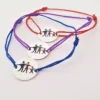 Set 3 bratari personalizate si decorate cu email colorat - Model familie 3 membri - Banuti Argint 925 - snur reglabil-Bijuterii decorate cu email colorat-Personalizate >> Ocazie >> Familia mea