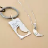 Set Cuplu - breloc si lantisor - Argint 925-Seturi cadou speciale-Personalizate >> Ocazie >> Pentru cei dragi