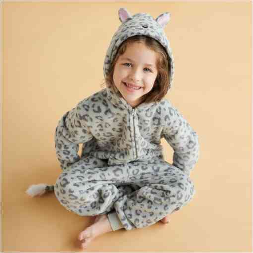 Sinsay - Pijama-salopetă - Gri deschis-Kids > kid girl > pyjamas
