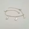 Bratara You’re My Butterfly - Model cu 5 fluturi si lantisor realizat pe marimea - Argint 925-Bratari Argint Femei-Argint >> Bratari personalizate