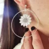 Cercei rotunzi BIG HOOPS cu simboluri decorate - Argint 925 - Inchizatoare surub-Cercei Argint-Toate >> Argint 925 >> Cercei Argint >> Noutati