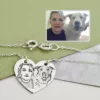 Lantisor personalizat cu poza - Iubirile mele - Pandant inima 15x17.5 mm - Argint 925-Fotogravura-Argint >> Lantisoare personalizate >> Noutati
